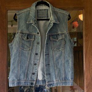 Ring of Fire Denim Vest in Great Condition Large